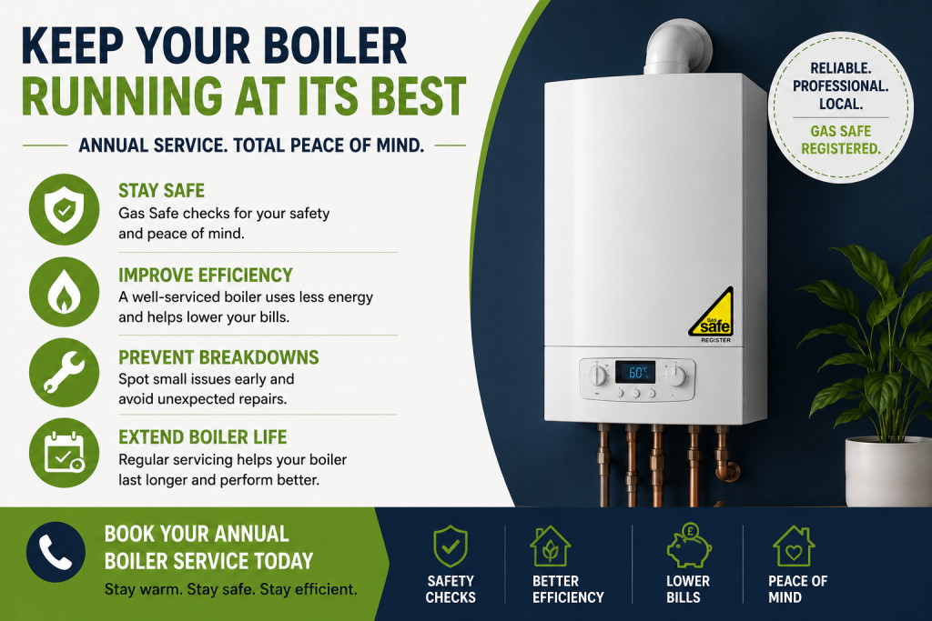 Boiler annual servicing and boiler installation